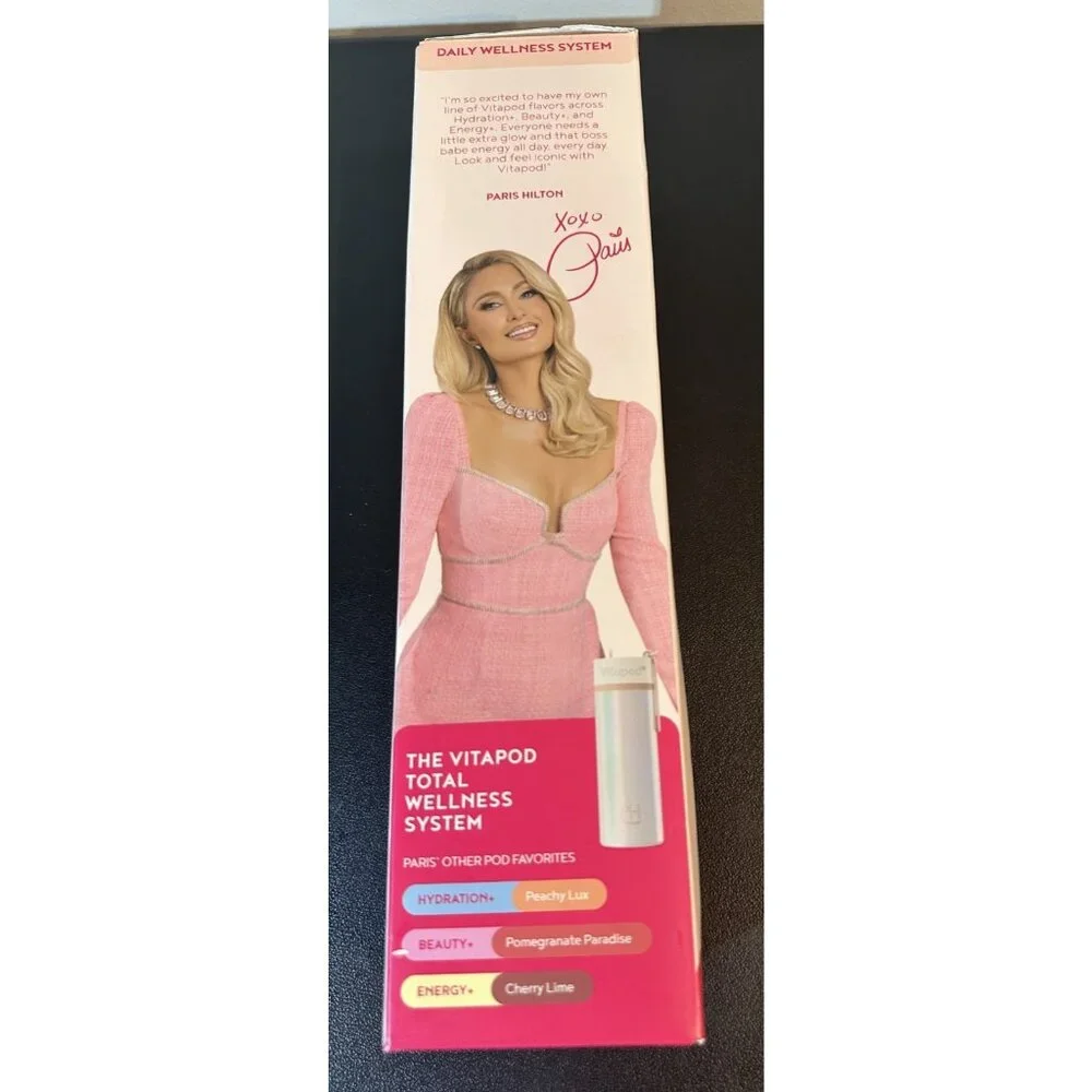 Paris Hilton Champagne Kiss 22oz Vitapod‎ Bottle 6 Pods Electrolytes Starter Kit
